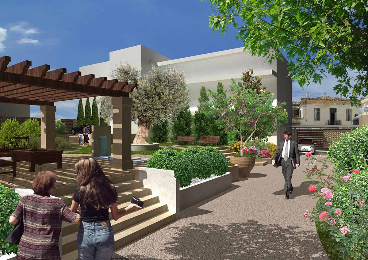 Μητρόπολη Χαλκίδας, διαμόρφωση κήπου