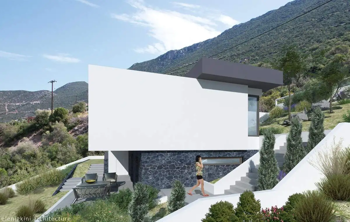 Νέα ιδιωτική κατοικία με υπόγειο και πισίνα στα Σκροπονέρια