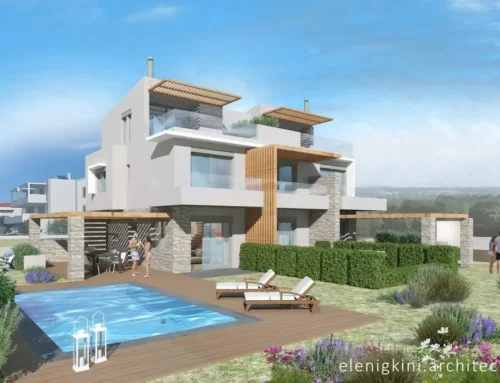 New block of appartments in Malakonta area, Euboea